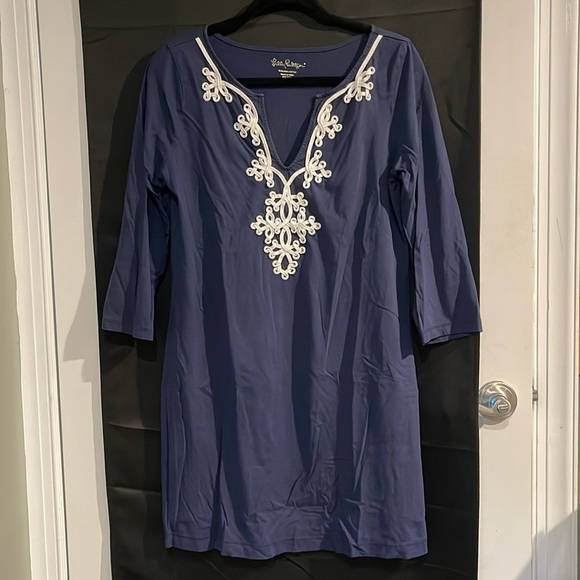 Lilly Pulitzer Dresses & Skirts - Lilly Pulitzer Marina Shift Dress in True Navy womens size L